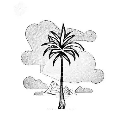 Palm Tree tattoo design idea