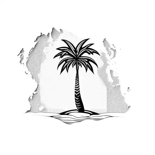 Palm Tree tattoo design idea