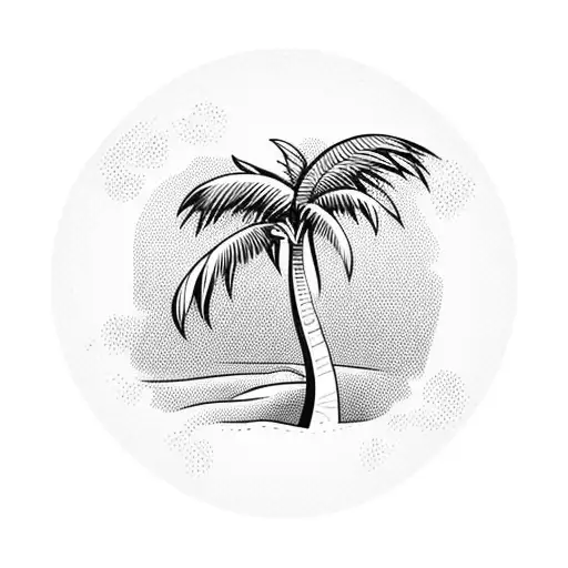 Palm Tree tattoo design idea