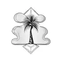 Palm Tree tattoo design idea