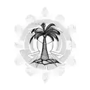 Palm Tree tattoo design idea