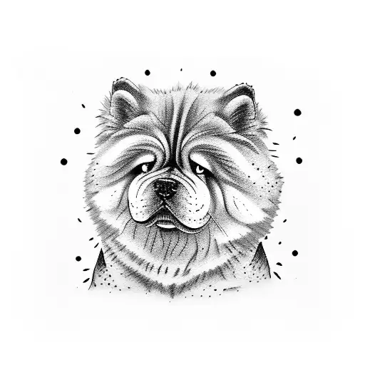 Chow Chow tattoo design idea