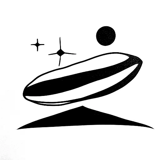 alien abduction tattoo design idea