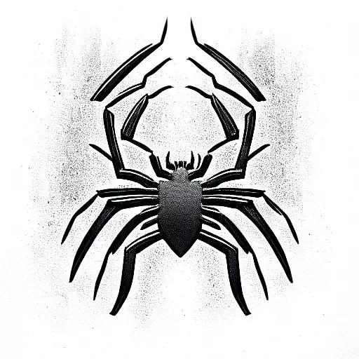 Spider man logo, black and white, minimalistic, not big tattoo design idea