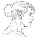 adonis side profile tattoo design idea