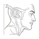 adonis side profile tattoo design idea
