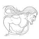 adonis side profile tattoo design idea