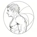 adonis side profile tattoo design idea