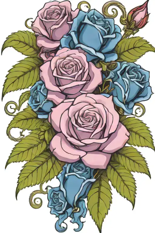 warhammer 40k night lords and Roses with vines tattoo design idea