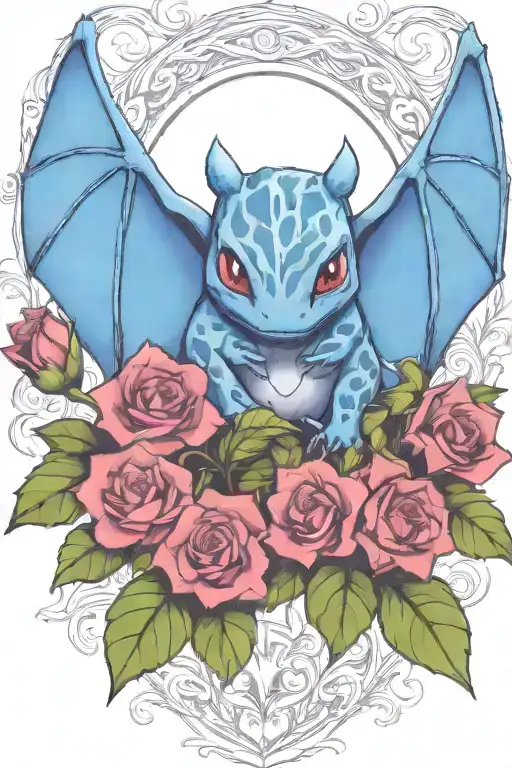 bulbasaur vines tattoo design idea