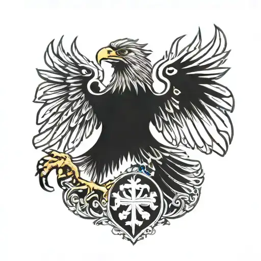 German eagle tattoo design idea