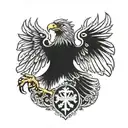 German eagle tattoo design idea