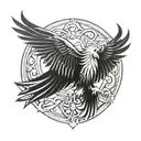 German eagle tattoo design idea