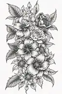 birth month flowers October, September, August, April tattoo design idea