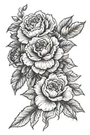 birth month flowers October, September, August, April tattoo design idea