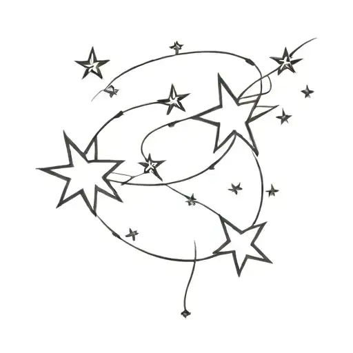"forever""always"shooting stars forming tattoo design idea
