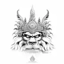 Narasimha  tattoo design idea