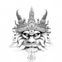 Narasimha  tattoo design idea