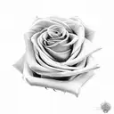 dying rose tattoo design idea