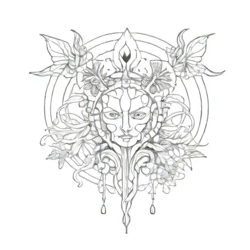 psychedelics tattoo design idea