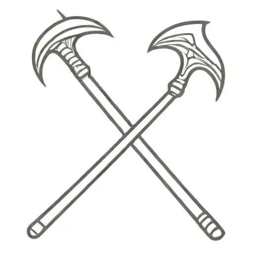pharoah's crook and flail tattoo design idea