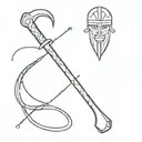 pharoah's crook and flail tattoo design idea