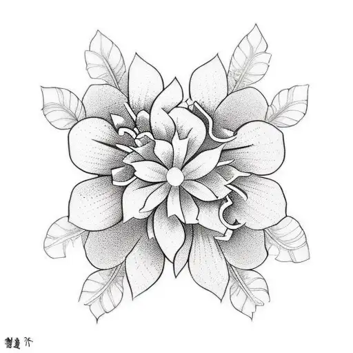 Background Design for Tattoo Idea.Japanese Flower for Coloring Book. Stock  Vector - Illustration of graphic, beautiful: 219399347