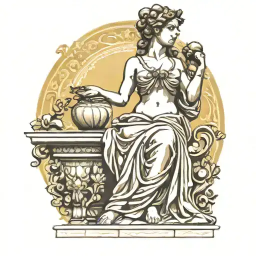 venus de milo statue baroque tattoo design idea