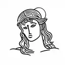 aphrodite and athena symbol tattoo design idea