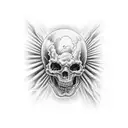 Hell and Heaven tattoo design idea