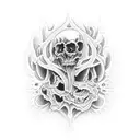 Hell and Heaven tattoo design idea