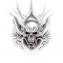 Hell and Heaven tattoo design idea