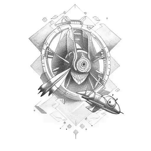 Celebrate your disability by incorporating elements of aeronautics into a tattoo design tattoo design idea