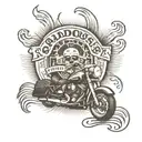 roadhouse motorcycle club logo tattoo design idea