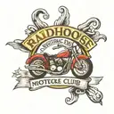 roadhouse motorcycle club logo tattoo design idea