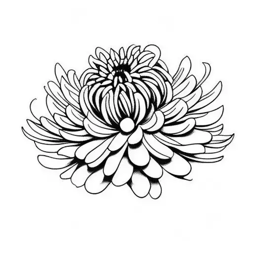 Chrysanthemum tattoo design idea