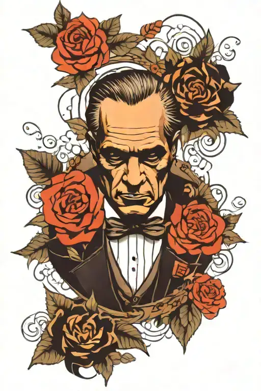 Centerpiece: The Godfather Silhouette  tattoo design idea