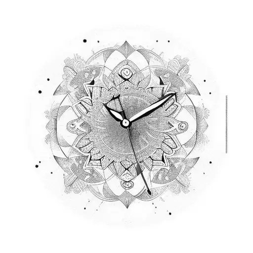 Reloj con alas tattoo design idea