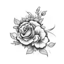 vine with flowers tattoo design idea