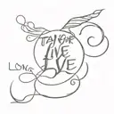taylor swift "long live" tattoo design idea