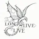taylor swift song "long live" design inspired by the lyrics "i had the time of my life fighting dragons with you" tattoo design idea