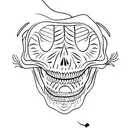 skeleton snake tattoo design idea