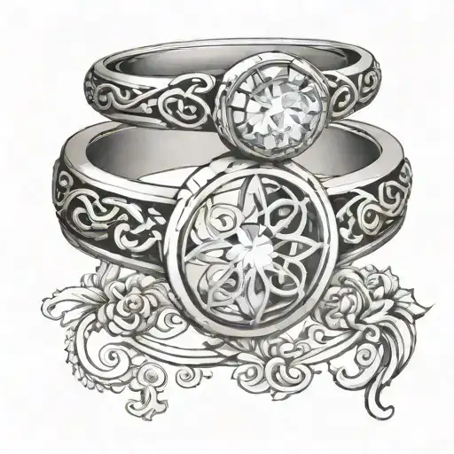 An engagement ring. on the inside of the band, I want the "Romans 12:10" and an infinity symbol ontop of it tattoo design idea