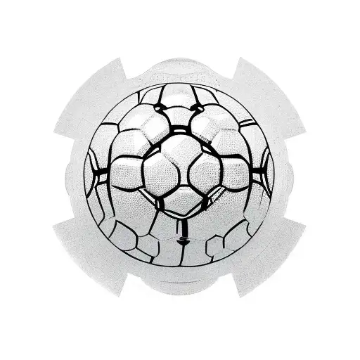 A cricket ball morphing into a motorcycle wheel tattoo design idea