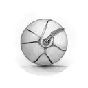 A cricket ball morphing into a motorcycle wheel tattoo design idea