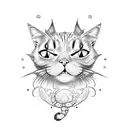 cat shrimp hybrid  tattoo design idea