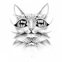 cat shrimp hybrid  tattoo design idea