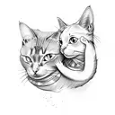 cat shrimp hybrid  tattoo design idea