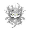 tree Phoenix cat sun moon sleeve tattoo design idea