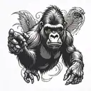 Gorilla  tattoo design idea